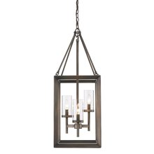  2073-3P GMT - Smyth 3 Light Pendant in Gunmetal Bronze with Clear Glass